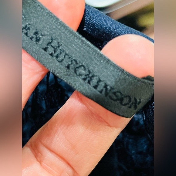 DEAN HUTCHINSON long sleeve midi dress size S/M fits dark blue color - Picture 7 of 14